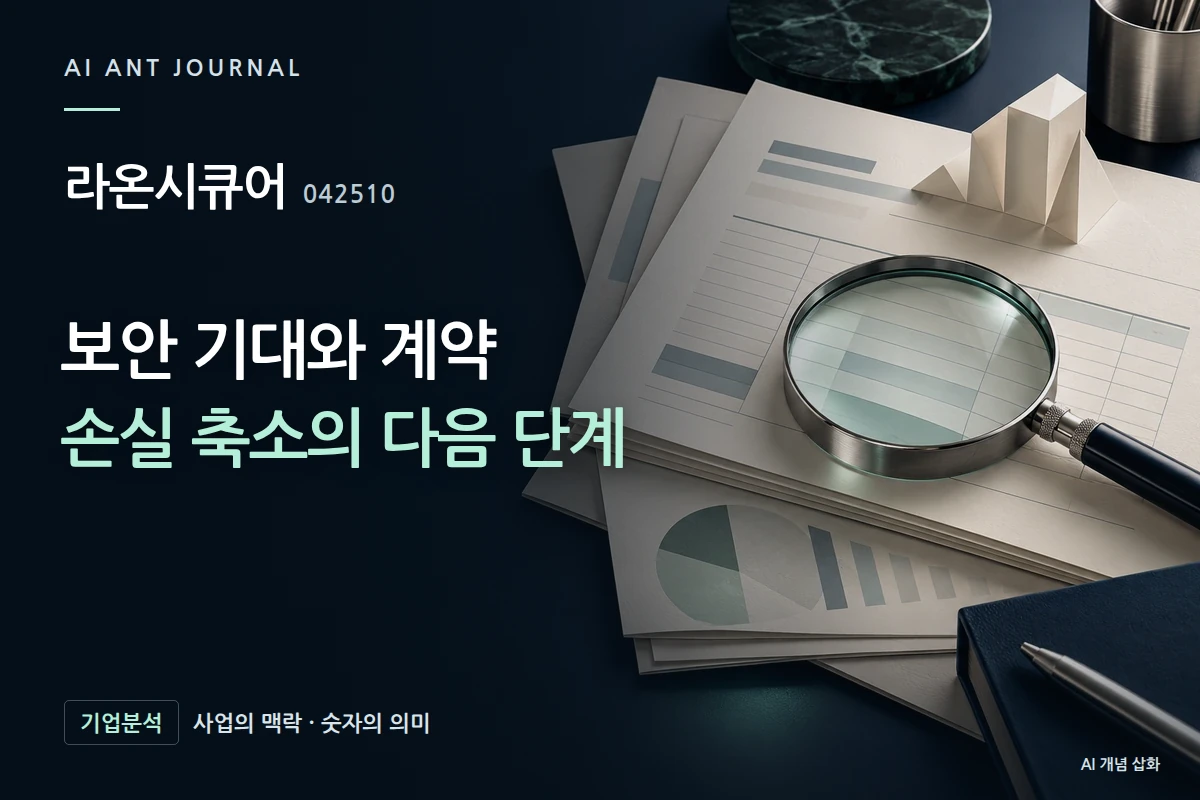 라온시큐어 · 보안 기대와 계약 손실 축소의 다음 단계 · 사업 주제 개념 삽화