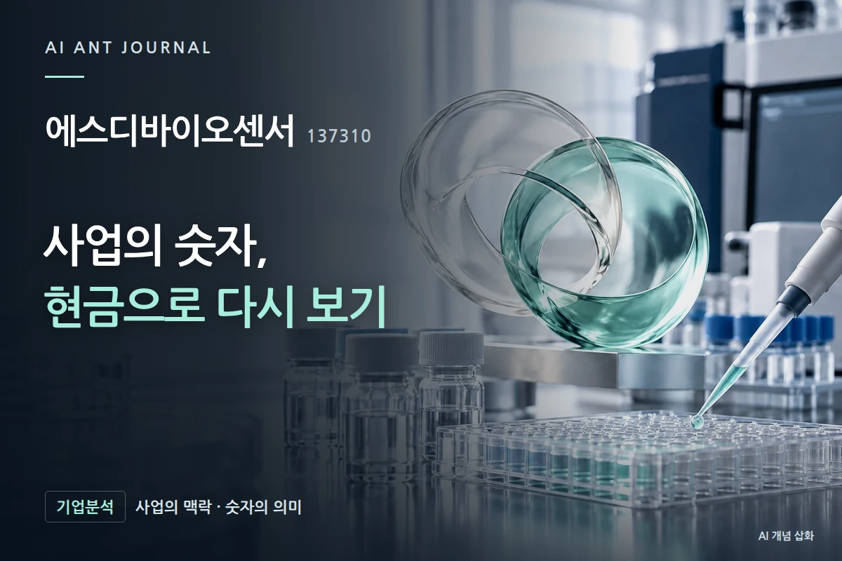 에스디바이오센서 · 사업의 숫자, 현금으로 다시 보기 · 사업 주제 개념 삽화