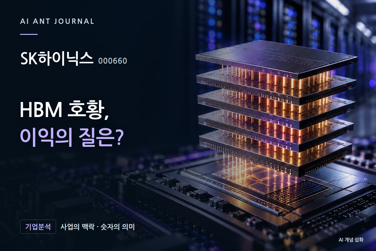 SK하이닉스 · HBM 호황, 이익의 질은? · 사업 주제 개념 삽화