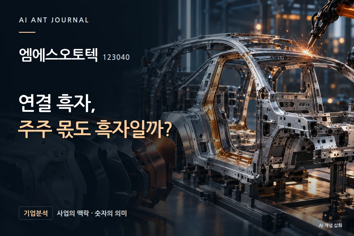 엠에스오토텍 · 연결 흑자, 주주 몫도 흑자일까? · 사업 주제 개념 삽화