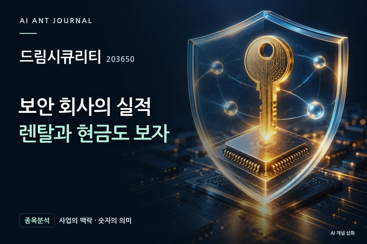 드림시큐리티 · 보안 회사의 실적 렌탈과 현금도 보자 · 사업 주제 개념 삽화